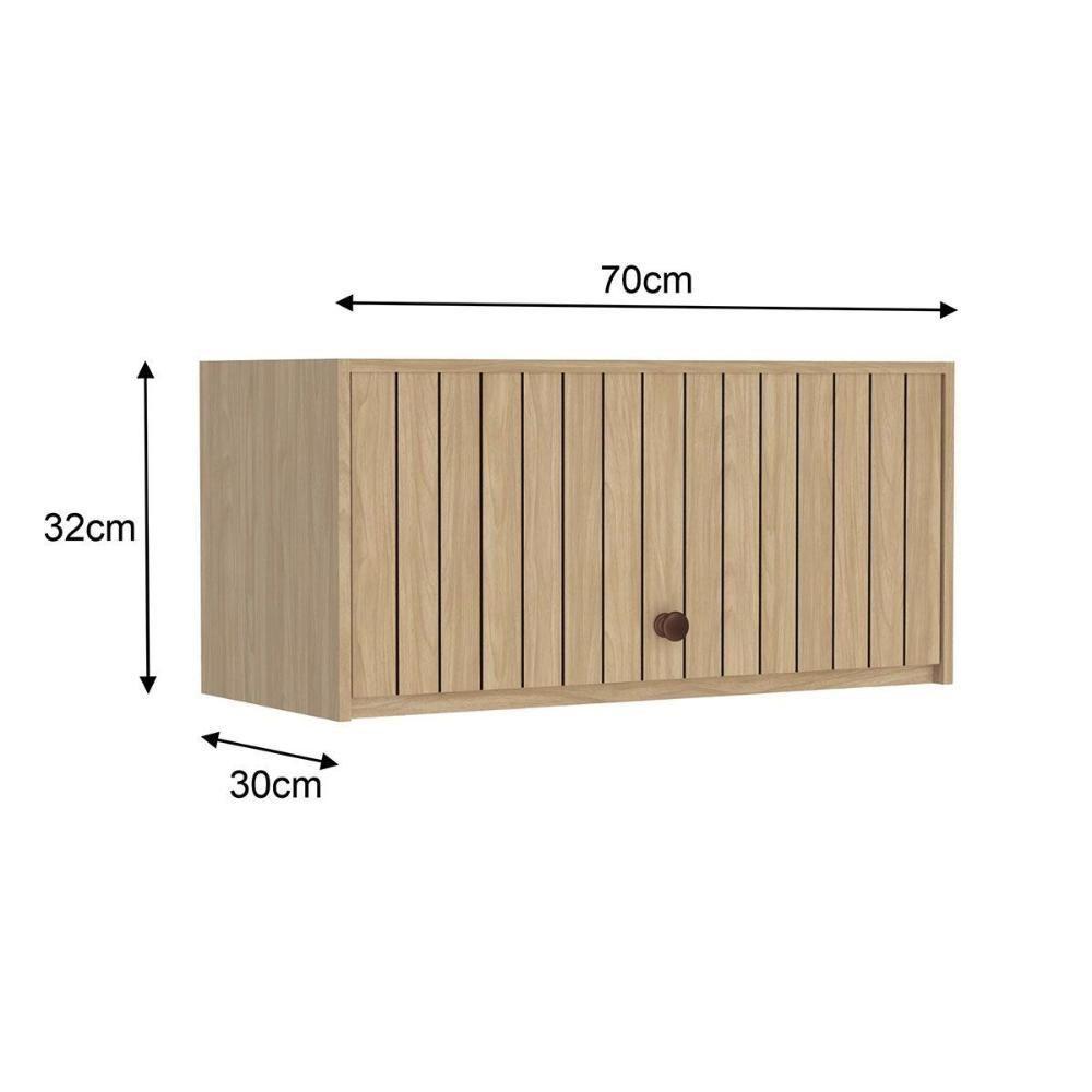 Armário De Cozinha Modulado Torino C- 1 Porta 70cm Mel - Movelbento - 3