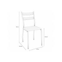 Cadeira Sala De Jantar Bali 2c141br Aço Kit 2 Un Branco-linho Bege Fendi - Kappesberg - 2