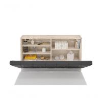 Cabeceira Box Solteiro 0,88 Isis Amarula Com Capitonê Preto - Framar Móveis - 3