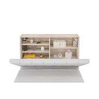 Cabeceira Box Solteiro 0,88 Isis Amarula Com Painel Class Branco - Framar Móveis - 8