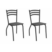 Cadeira Sala De Jantar Portugal 2c007prf Aço Kit 2 Un Preto-ano Branco - Kappesberg - 1
