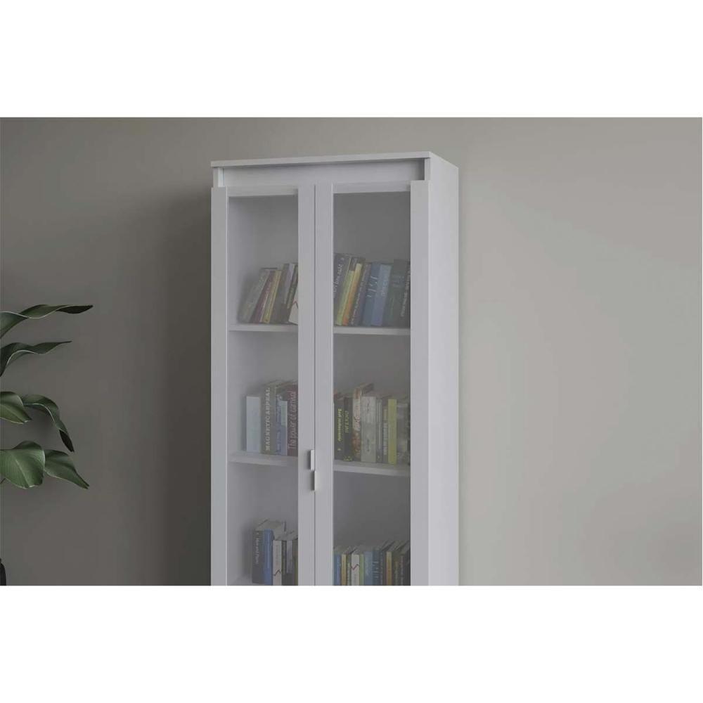 Cristaleira De Cozinha Me-4189 C- 2 Portas De Vidro E 3 Prateleiras Preto - Tecno Mobili - 6