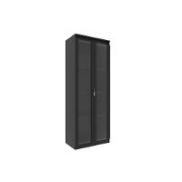 Cristaleira De Cozinha Me-4189 C- 2 Portas De Vidro E 3 Prateleiras Preto - Tecno Mobili - 1