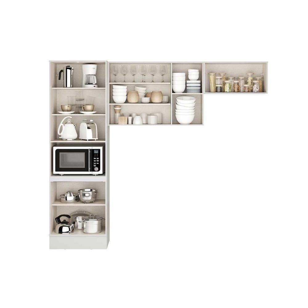 Cozinha Completa Bella 3 Peças (2aéreos+1paneleiro) C3p27 Branco - Carraro - 3