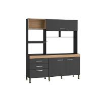 Cozinha Compacta Isis C- 3 Portas E 3 Gavetas Branco-mel - Movelbento - 3