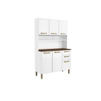 Cozinha Compacta Bella C- 6 Portas E 2 Gavetas 120cm Branco - Bertolini - 1
