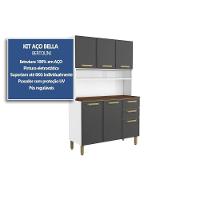 Cozinha Compacta Bella C- 6 Portas E 2 Gavetas 120cm Branco - Bertolini - 2