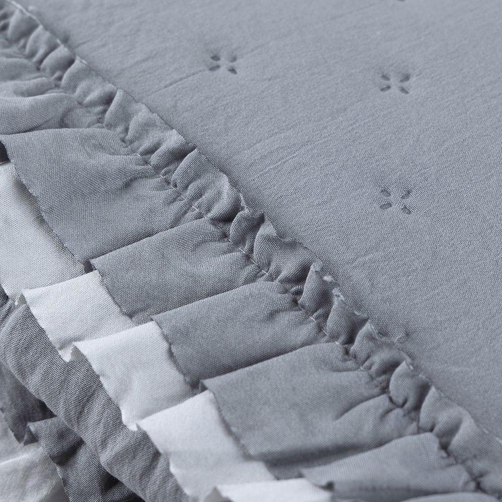 Colcha Alice 200 Fios Queen 03 Peças 100% Poliéster - Cinza - 9