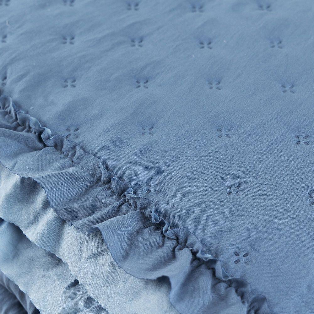 Colcha Alice 200 Fios King 03 Peças 100% Poliéster - Azul - 8