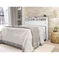 Cabeceira Box Queen 1,58cm Elisa Branco Branco/preto - Framar Móveis - 1