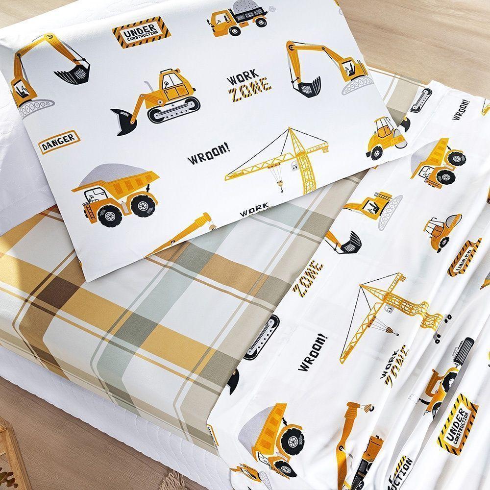 Jogo De Cama Tutti Kids 200 Fios Solteiro 03 Peças 100% Poliéster - Manny - 2