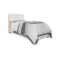 Cabeceira Box Solteiro 0,88 Isis Amarula Com Capitonê Branco - Framar Móveis - 2