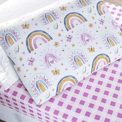 Jogo De Cama Tutti Kids 200 Fios Solteiro 02 Peças 100% Poliéster - Rainbow