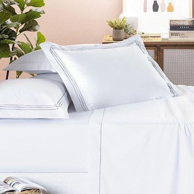 Jogo De Cama Trio 400 Fios Queen 04 Peças 100% Poliéster - Branco