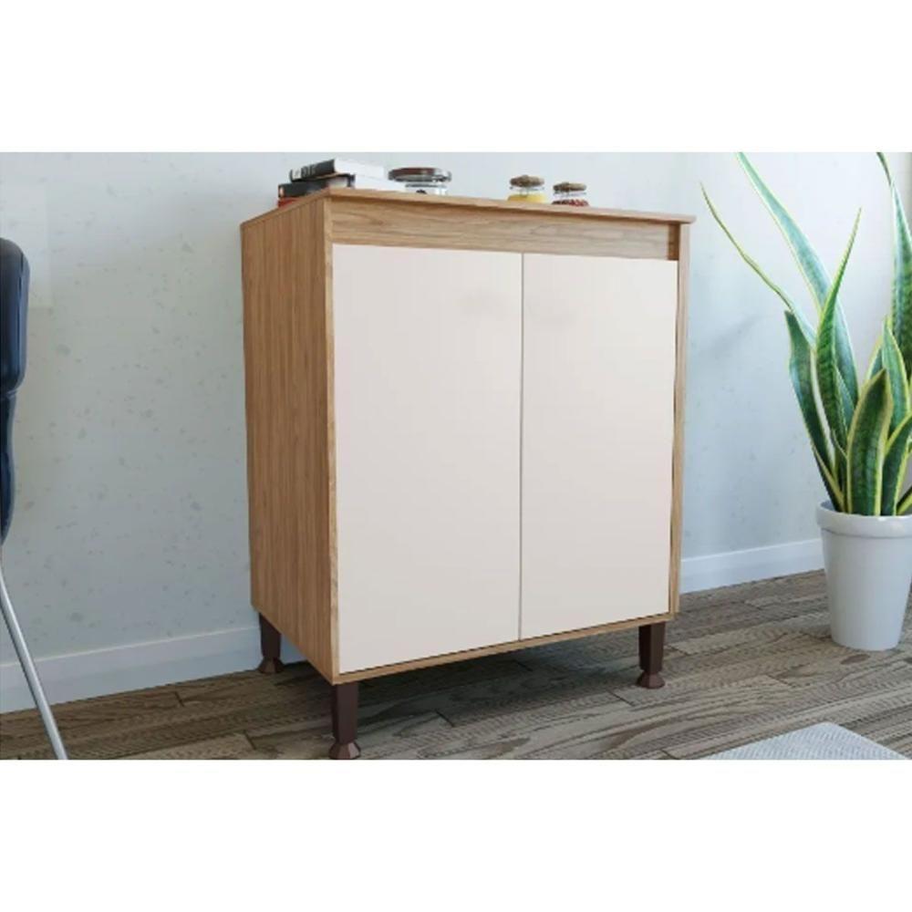 Gabinete De Cozinha Modulado C- Tampo Rebeca C- 2 Portas 70cm Mel-avelã - Movelbento - 5