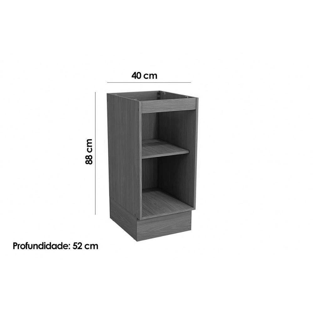 Gabinete De Cozinha Modulado Balcão C- Tampo Ciela R622 C- 1 Porta 40cm Canela - Kappesberg - 3