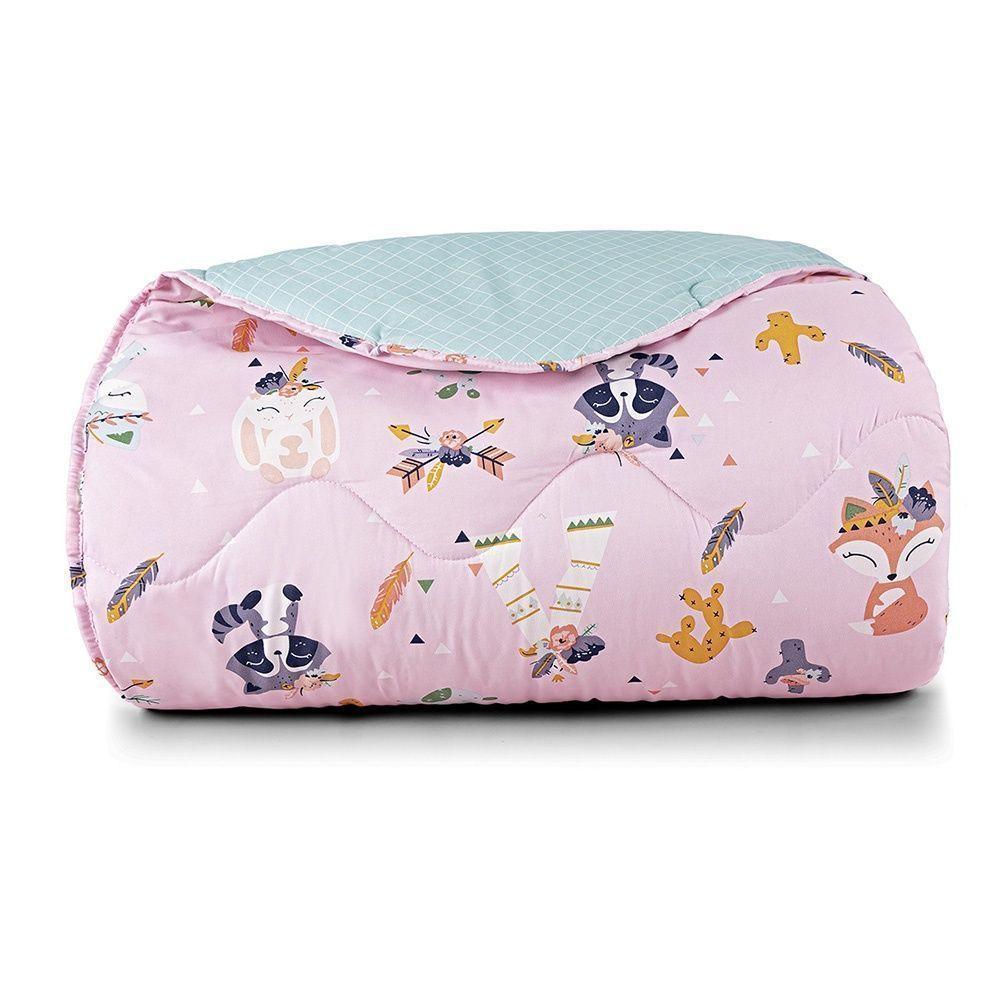 Edredom + Jogo De Cama Tutti Kids 200 Fios Solteiro 03 Peça 100% Poliéster - Foxy - 2