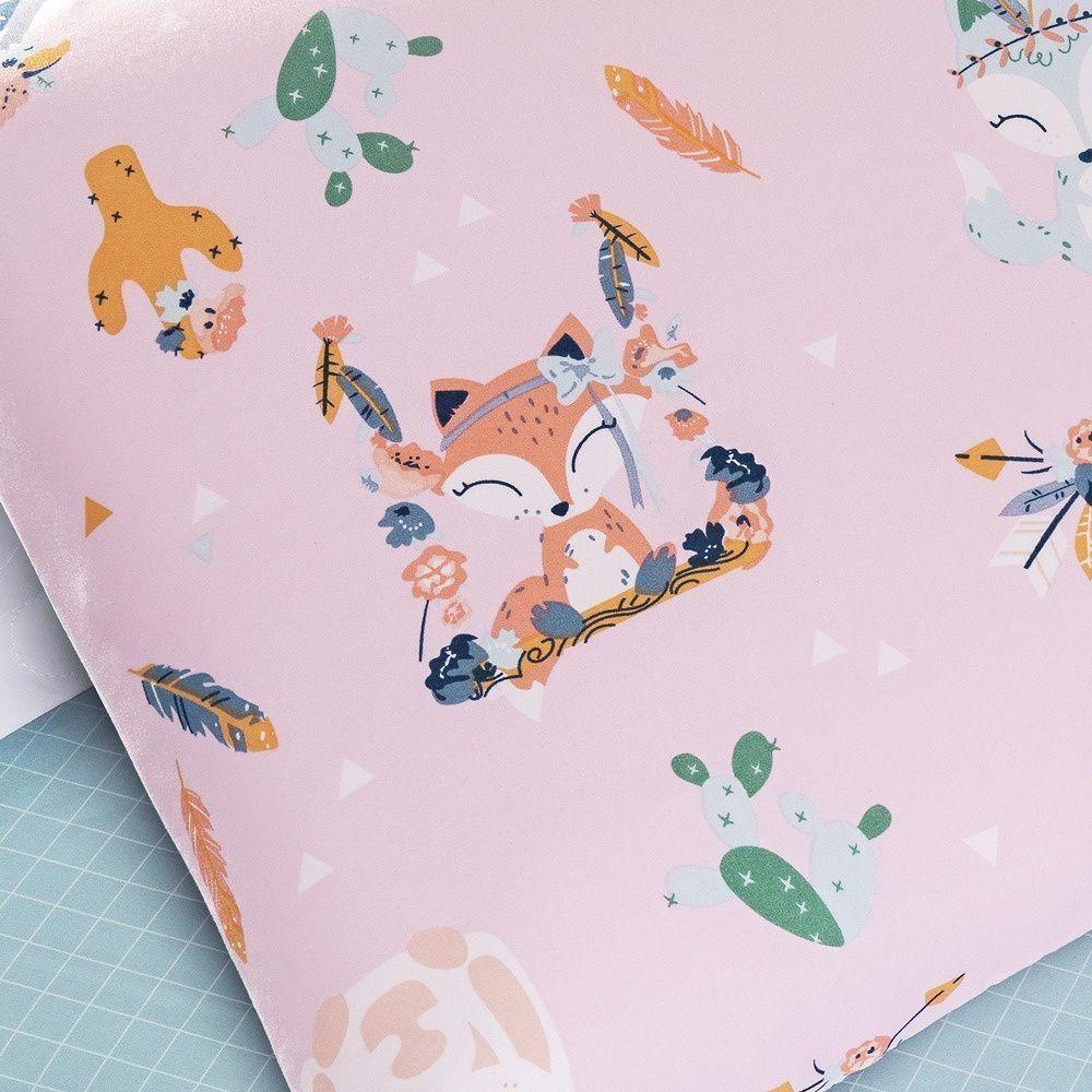 Kit Cobre Leito + Jogo De Cama Tutti Kids 200 Fios Solteiro 05 Peças 100% Poliéster - Foxy - 7