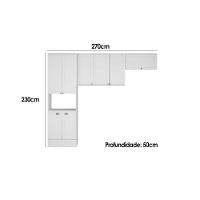 Kit De Cozinha Completa 3 Peças Bella (2aéreos+1paneleiro) C3p26 Branco - Carraro - 2