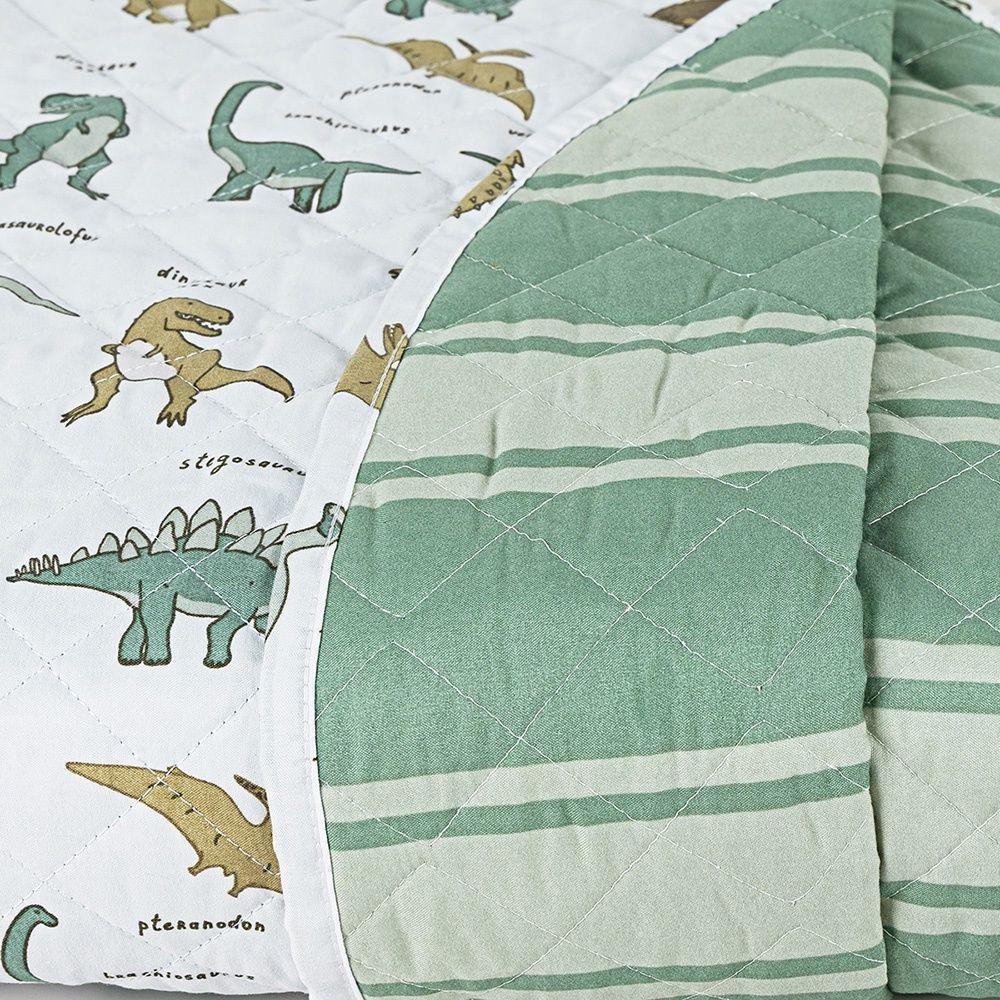 Kit Cobre Leito + Jogo De Cama Tutti Kids 200 Fios Solteiro 04 Peças 100% Poliéster - Dino World - 4