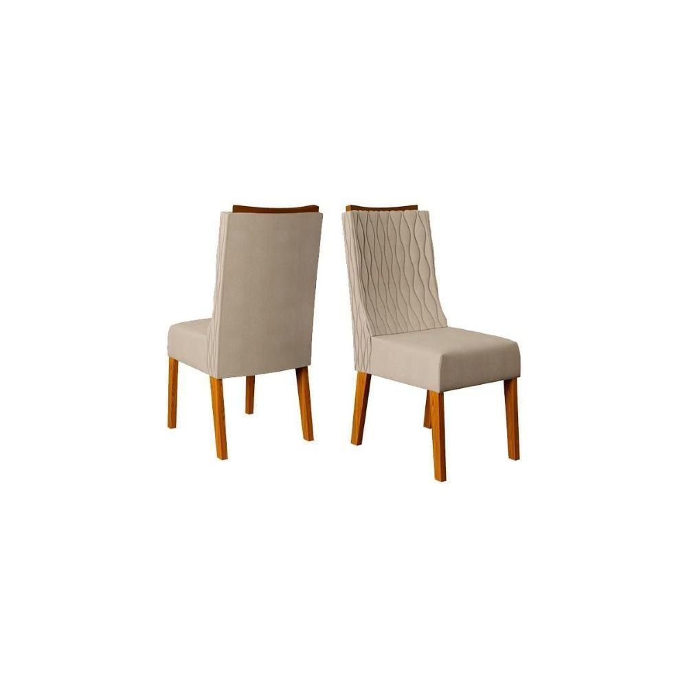 Kit 2 Cadeiras Sala Jantar Jade 2 Un Freijo-linho Bege - Dj Móveis - 6