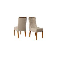 Kit 2 Cadeiras Sala Jantar Jade 2 Un Freijo-linho Bege - Dj Móveis - 6