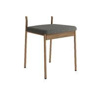 Kit 2 Cadeiras De Cozinha Valle 1755 Aço 2 Uni Dourado-linho Bamboo-courano Bamboo-noce - Carraro