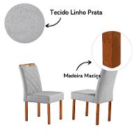 Conjunto Mesa Com 4 Cadeitas Madeira Maciça Havana Móveis Mix Mel-prata - 5