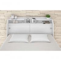 Cabeceira Box Queen 1,58cm Elisa Branco Branco/preto - Framar Móveis - 2