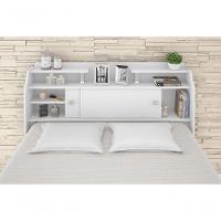 Cabeceira Box Queen 1,58cm Elisa Branco Branco/preto - Framar Móveis - 3