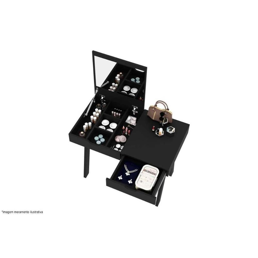 Penteadeira Camarim Juvenil Pe-2019 C- 1 Espelho Preto - Tecno Mobili - 6