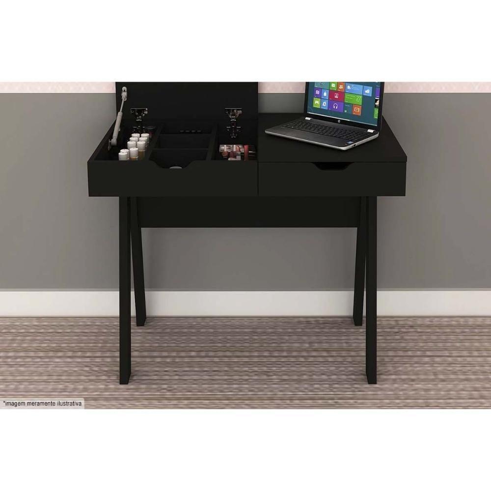 Penteadeira Camarim Juvenil Pe-2019 C- 1 Espelho Preto - Tecno Mobili - 9