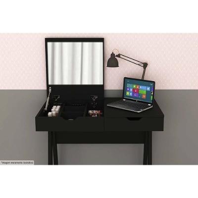 Penteadeira Camarim Juvenil Pe-2019 C- 1 Espelho Preto - Tecno Mobili