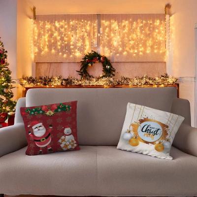Capa De Almofada De Natal Com Zíper 43cm X 43cm Kit 02 Peças Natal 16