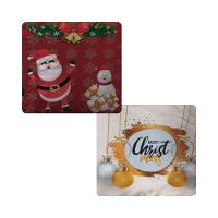 Capa De Almofada De Natal Com Zíper 43cm X 43cm Kit 02 Peças Natal 16 - 3