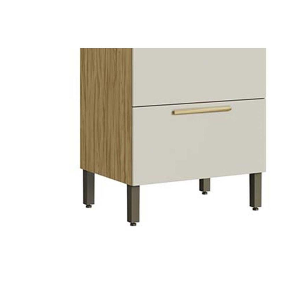 Paneleiro De Cozinha Modulado Riesling C- 4 Portas E 1 Nicho P- Forno 70cm Amendoa-off White - Ronipa - 5