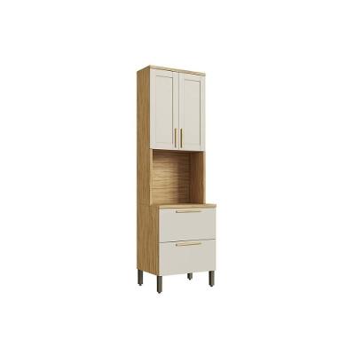 Paneleiro De Cozinha Modulado Riesling C- 4 Portas E 1 Nicho P- Forno 70cm Amendoa-off White - Ronipa