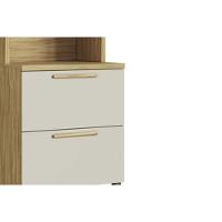 Paneleiro De Cozinha Modulado Riesling C- 4 Portas E 1 Nicho P- Forno 70cm Amendoa-off White - Ronipa