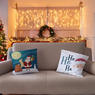 Capa De Almofada De Natal Com Zíper 43cm X 43cm Kit 02 Peças Natal 13