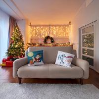 Capa De Almofada De Natal Com Zíper 43cm X 43cm Kit 02 Peças Natal 13 - 2