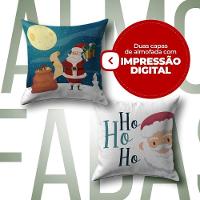 Capa De Almofada De Natal Com Zíper 43cm X 43cm Kit 02 Peças Natal 13 - 4