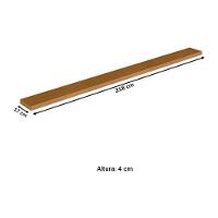 Módulo Prateleira 220cm P- Painel De Sala Nature Fosco - Linea Brasil - 3