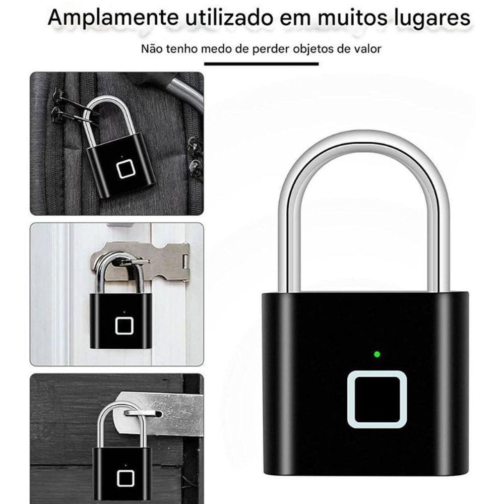 Cadeado Inteligente Com Desbloqueio Por Impressão Digital - 3