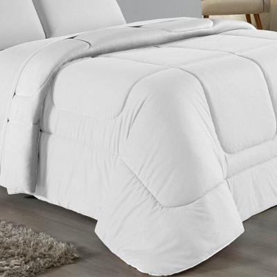 Edredom Dupla Face King Size 100% Algodão Em Malha Fio 30-1 - Branco Com Branco