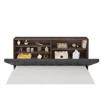 Cabeceira Box Queen 1,58 Isis Chocolate Com Painel Class Preto - Framar Móveis