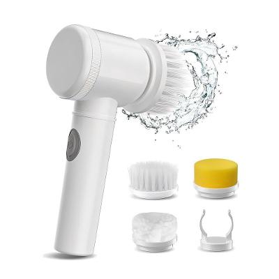 Escova De Limpeza Mágica 3 Em 1 Branca Multifuncional Usb Recarregável Elétrica