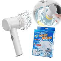 Escova De Limpeza Mágica 3 Em 1 Branca Multifuncional Usb Recarregável Elétrica - 2