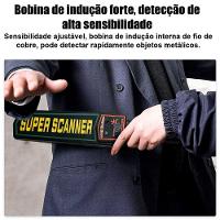 Detector De Metais Portátil Md 3003b1 Super Scanner Bastão Preto Alta Sensibilidade - 5