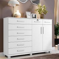 Cômoda Triunfo 8 Gavetas E 2 Portas Branca - 1