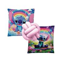 Kit 02 Capas De Almofada Infantil Personagens + Almofada Nó Stitch 01 Nó Rosa - 1